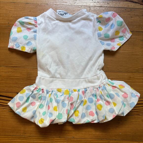 Tickle Me vintage 90s white ice cream sundae polka dot shirt SIZE 12M - Picture 5 of 5